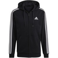 Adidas Essentials Fleece 3-Streifen Kapuzenjacke Black S