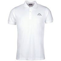 Kappa Unisex Polo Shirt Damen Herren 303173 weiss WEISS