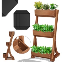 Kesser KESSER® Hochbeet mit Etagen Premium Blumenkasten Blumentreppe Pflanztreppe