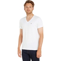 Tommy Jeans Original Kurzarm-T-Shirt Mit V-ausschnitt Classic White L