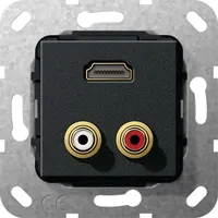 Gira 567410 C-Audio K-Peitsche Einsatz Schwarz