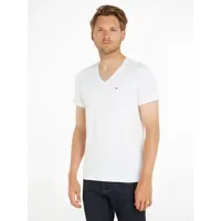 Tommy Hilfiger Original Kurzarm-T-Shirt Mit V-ausschnitt Classic White S