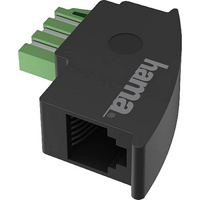 Hama 00201122 Kabeladapter TAE-F RJ11 Schwarz