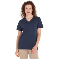 Tommy Jeans Original Kurzarm-T-Shirt Mit V-ausschnitt Black Iris 2XL
