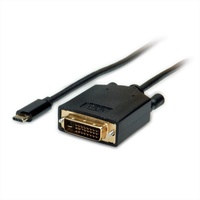 Value USB Typ C - DVI Adapterkabel, ST/ST, 2
