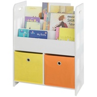 SoBuy Kinder Bücherregal Kinderregal mit 3 Ablagen Spielzeugregal Weiß