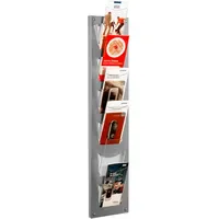 Kerkmann Wandprospekthalter alu 1/3 DIN A4 6 Fächern 18,2