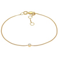 Elli DIAMONDS Solitär Panzerkette Diamant (0.03 ct.) 375 Gelbgold