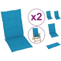 VidaXL Gartenstuhlauflagen 2 Stk. Blau 120x50x3 cm