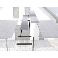 Gutta Terrassendach EW-Satz 120x306cm anthrazit