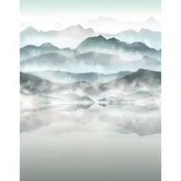 Marburg Vliestapete »Smart Art Easy«, Tal, Nebel, blau/grau