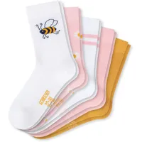 SCHIESSER Socken 5er Pack Rosa/Weiß 31-34