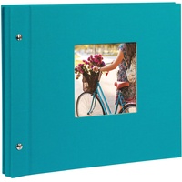 Goldbuch Schraubalbum Bella Vista 30x25 40 schwarze Seiten Türkis