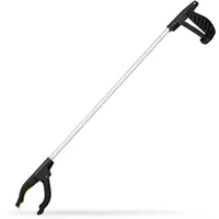 Relaxdays Müllgreifer Universal 76 cm Silber/Schwarz