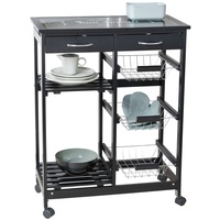 Wenko Küchenwagen Bon Appetit schwarz 67,0 x 35,0 x