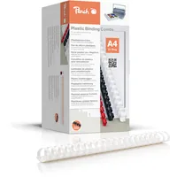 Peach Plastikbinderücken A4 weiss, 50 Stück