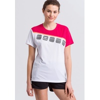 Erima Damen 5-C T-Shirt weiß/love rose/peach,
