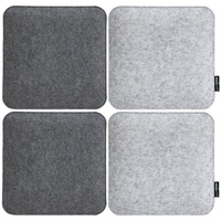 Dune Design 4 Filz Sitzkissen Eckig 35x35x3cm Stuhlkissen Set