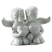 Rosenthal Engelpaar mit Herz Weiss Matt 8 cm