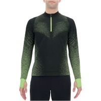 Uyn Exceleration Zip Up Laufshirt Herren black/yellow fluo M