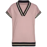 LASCANA Pullunder Kurzarmshirt mit V-Ausschnitt rosa 32/34