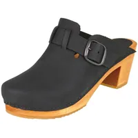Sanita Wood-Malulo Square Open Clog Black Gr.40 | Schwarz
