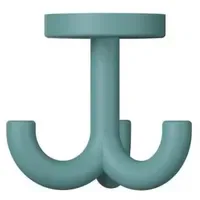 Hewi Haken 3-fach drehbar aquablau 477.90B05055