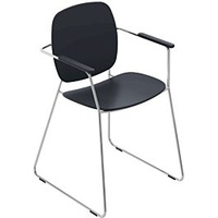 Hewi 950 Badstuhl mit Rücken-/Armlehne anthrazitgrau