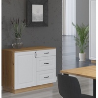  Kommode Stilo 100cm Esszimmer Landhaus Weiss Eiche Artisan Buffet