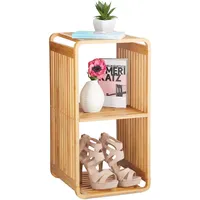 Relaxdays Beistellregal braun 33,0 x 33,0 x 64,7 cm,