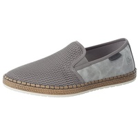 Rieker Espadrille, Sommerschuh, Slipper, Freizeitschuh im Materialmix Rieker grau
