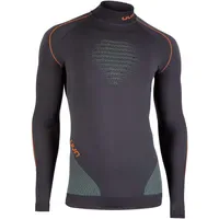Uyn Evolutyon Turtle Neck Langarmshirt Charcoal/Green/Orange Shiny XXL