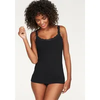 LASCANA Unterhemd Damen weiß, schwarz Gr.32/34