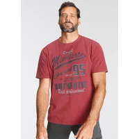 MAN'S WORLD T-Shirt, kurzärmelig, melierte Optik, Rundhalsausschnitt Man's World