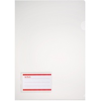 Herlitz 10913804 Aktenhülle A4 glasklar mit Etikett, PP, 0,180
