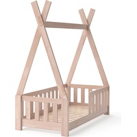VitaliSpa Tipi, 70x140 cm mit Zaun Naturholz - Braun