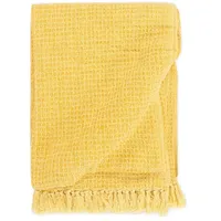 VidaXL Überwurf Baumwolle 220x250 cm Senfgelb