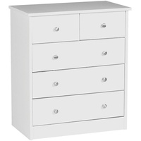 Wohnling Schubladenschrank weiß 5 Schubladen 60,0 x 35,0 x