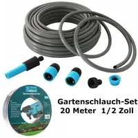 Expo-Börse Gartenschlauch 20 Meter mit Zubehör 5-teilig Wasserschlauch 1/2