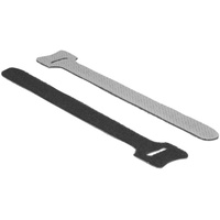 DeLock Klett-Kabelbinder 150mm x 12mm 10 Stück, schwarz