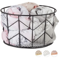 Relaxdays Drahtkorb Vintage Design Aufbewahrung 22 x 22 x