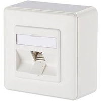Metz Connect Netzwerkdose Aufputz CAT 6a 1 Port Reinweiß