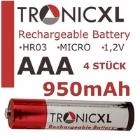 TronicXL 950mAh Wiederaufladbare Akku AAA für Original Mobilteil DECT