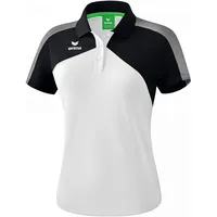 Erima Damen Poloshirt Premium One 2.0 Poloshirt, weiß/schwarz, 38,