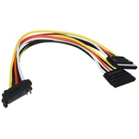 Goobay SATA Buchse auf 2x SATA Stecker Y-Kabel 0.2m