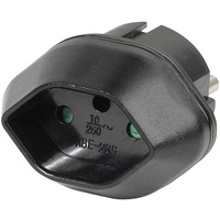 Vivanco TA CH/D Reisestecker Schweiz Buchse (Schuko Stecker schwarz)
