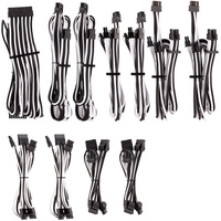 Corsair Premium Sleeved Netzteil Pro-Kabel-Set Typ4 Generation 4-Serie) Weiß/Schwarz