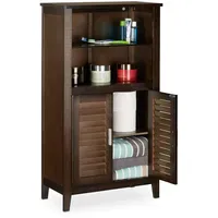 Relaxdays Badezimmerschrank 92 x 50 x 25,5 cm Dunkelbraun