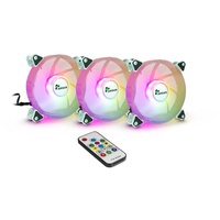 Inter-Tech Argus RS-06 RGB, LED-Steuerung, Fernbedienung, 120mm, 3er-Pack (88885530)