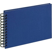 Walther Cloth blau 23x17 40 S. Spiralalbum Leinen SA509L